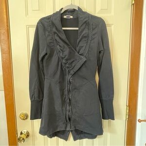 Prairie Underground Asymmetrical Zip Up Lightweight Jacket Organic Cotton